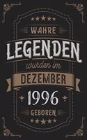 Wahre Legenden wurden im Dezember 1996 geboren: Vintage Geburtstag Notizbuch - individuelles Geschenk für Notizen, Zeichnungen und Erinnerungen - liniert mit 100 Seiten