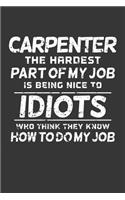 Carpenter The Hardest Part Of My Job Is Being Nice To Idiots Who Think They Know How To Do My Job