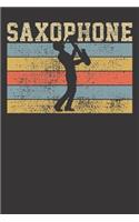 Notebook: Dot Grid Dotted 6x9 120 Pages Saxophone Jazz Musician Saxophonist Retro
