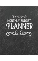 Monthly Budget Planner: A Monthly Planner for Living Within Your Means (Black Marble Design)