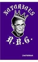 NOTORIOUS R.B.G. Lined Notebook