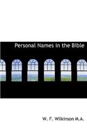 Personal Names in the Bible
