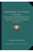 Memories of Rufus Choate