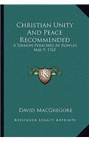 Christian Unity and Peace Recommended