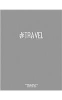 Notebook for Cornell Notes, 120 Numbered Pages, #TRAVEL, Grey Cover: For Taking Cornell Notes, Personal Index, 8.5"x11", Hashtag Series, Genius Edition