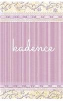 Kadence: Personalized Journal, Name Journal, Blank Lined Diary or Notebook