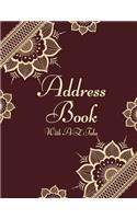 Address Book with A-Z Tabs