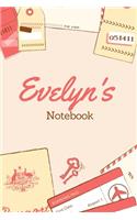 Evelyn First Name Evelyn Notebook: Lined Notebook / Journal Gift, 120 Pages, 6x9, Soft Cover, Matte Finish