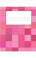 Pink Composition Notebook: Primary Ruled Notebook Lined School Journal - 110 Pages - 7.5 x 9.25" - Children Kids Girls Boys Teens Women Wide Ruled School Composition Books