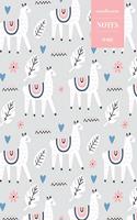 Cornell System Notes 110 Pages: Cactus Notebook for Professionals and Students, Teachers and Writers - Succulent Llama Pattern