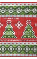 Ugly Xmas Notebook: Blank Lined Notepad