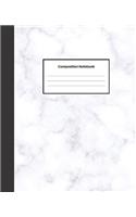 Composition Notebook: Wide-Ruled Blank Lined Notebook - For Girls, Boys, Teens, Kids, Adults - School Writing Notes Journal - 7.5 x 9.25 inches - 100 Pages - White Marble