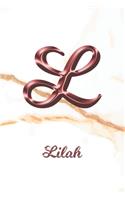 Lilah: Sketchbook - Blank Imaginative Sketch Book Paper - Letter L Rose Gold White Marble Pink Effect Cover - Teach & Practice Drawing for Experienced & As