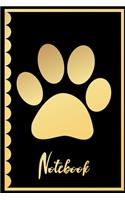 Notebook: Dog Paw Print Notebook Wide Ruled Lined Journal 6x9 Inch ( Legal ruled ) Family Gift Idea Mom Dad or Kids in Holidays