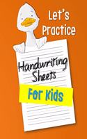 Let's Practice: Dotted MidLine Handwriting Sheets for Kids, Blank Lined Writing Notebook(2 ABC Book)