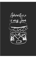 Adventure Is My Jam: Hiking Notebook, Dotted Bullet (6" x 9" - 120 pages) Sports Themed Notebook for Daily Journal, Diary, and Gift