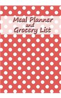 Meal planner and grocery list: Meal planner and grocery list: size 7x10 inch 100 pages weekly meal planner, Week Menu Planner with Grocery List, Organizer, Booklet, Meal Planning 