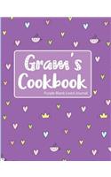 Gram's Cookbook Purple Blank Lined Journal