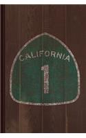 California 1 Pacific Coast Highway Journal Notebook: Blank Lined Ruled for Writing 6x9 120 Pages