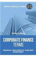 Corporate Finance Terms - Financial Education Is Your Best Investment