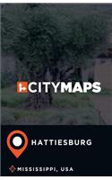 City Maps Hattiesburg Mississippi, USA