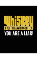 Whiskey If You Find Anything Better You Are A Liar!: Lined Journal Notebook To Write Notes In