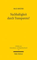 Nachhaltigkeit durch Transparenz?