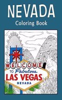 Nevada Coloring Book: Adult Coloring Pages, Painting on USA States Landmarks and Iconic