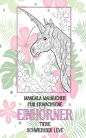Mandala Malbücher für Erwachsene - Schwieriger Leve - Tiere - Einhörner