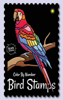 Birds Stamps Color By Number (Black Backgrounds)