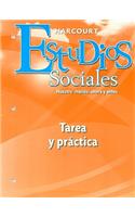 Harcourt Estudios Sociales: Student Homework & Practice Book Grade K