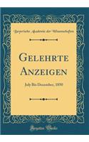Gelehrte Anzeigen: July Bis December, 1850 (Classic Reprint)
