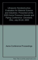 ULTRASONIC NONDESTRUCTIVE EVALUATION FOR MATERIAL SCIENCE AND INDUSTRIES (G01191)