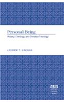 Personal Being: Polanyi, Ontology, and Christian Theology