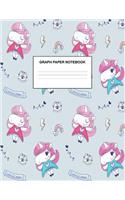 Graph Paper Notebook: 1/4 Inch (4x4 or 4 Squares Per In) Large 8.5 x 11 Quad Ruled Grid Paper Journal - Design Code A4 7069
