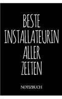 Beste Installateurin Aller Zeiten Notizbuch: A5 auf 120 Seiten I mit Punkteraster I Skizzenbuch I super zum Zeichnen oder notieren I Geschenkidee für die Liebsten I Format 6x9 I Geschenk