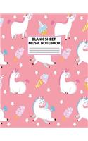 Blank Sheet Music Notebook