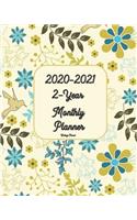 2020-2021 2-Year Monthly Planner Vintage Floral 8x10