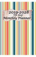 2019-2028 Ten Year Monthly Planner 6x9