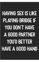 Having Sex Is Like Playing Bridge If You Don't Have A Good Partner You'd Better Have A Good Hand