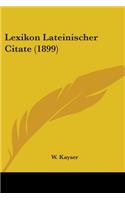 Lexikon Lateinischer Citate (1899)