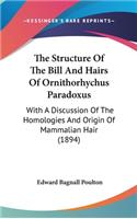 The Structure of the Bill and Hairs of Ornithorhychus Paradoxus