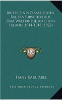 Briefe Eines Elsassischen Bauernburschen Aus Dem Weltkriege An Einen Freund, 1914-1918 (1922)