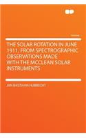 The Solar Rotation in June 1911, from Spectrographic Observations Made with the McClean Solar Instruments