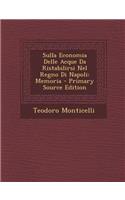 Sulla Economia Delle Acque Da Ristabilirsi Nel Regno Di Napoli