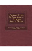 Papyrus Grecs Et Démotiques...