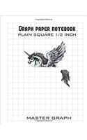 Graph Paper Notebook: Plain Graph 1/2 Inch