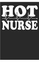 Hot Nurse: Blank Lined Notebook Journal