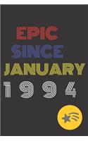 Gift Idea Epic Since 1994 Notebook Vintage Birthday Gift Idea