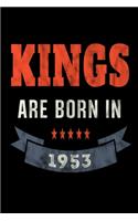 Kings Are Born In 1953: Food Meal Planner Undated Journal For Men Boys